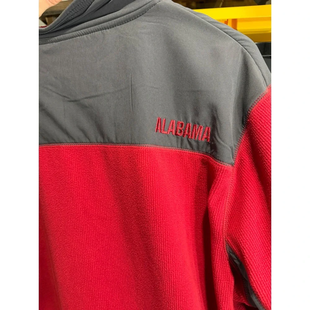 Colosseum Alabama Crimson‎ Tide Fleece Jacket Full Zip Red Gray XXL